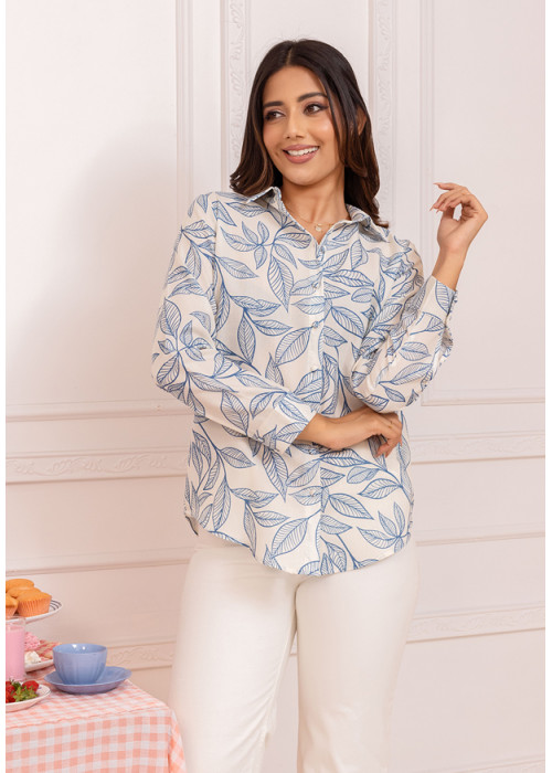 LISA LONG SLEEVE LIGHT BLUE BLOUSE